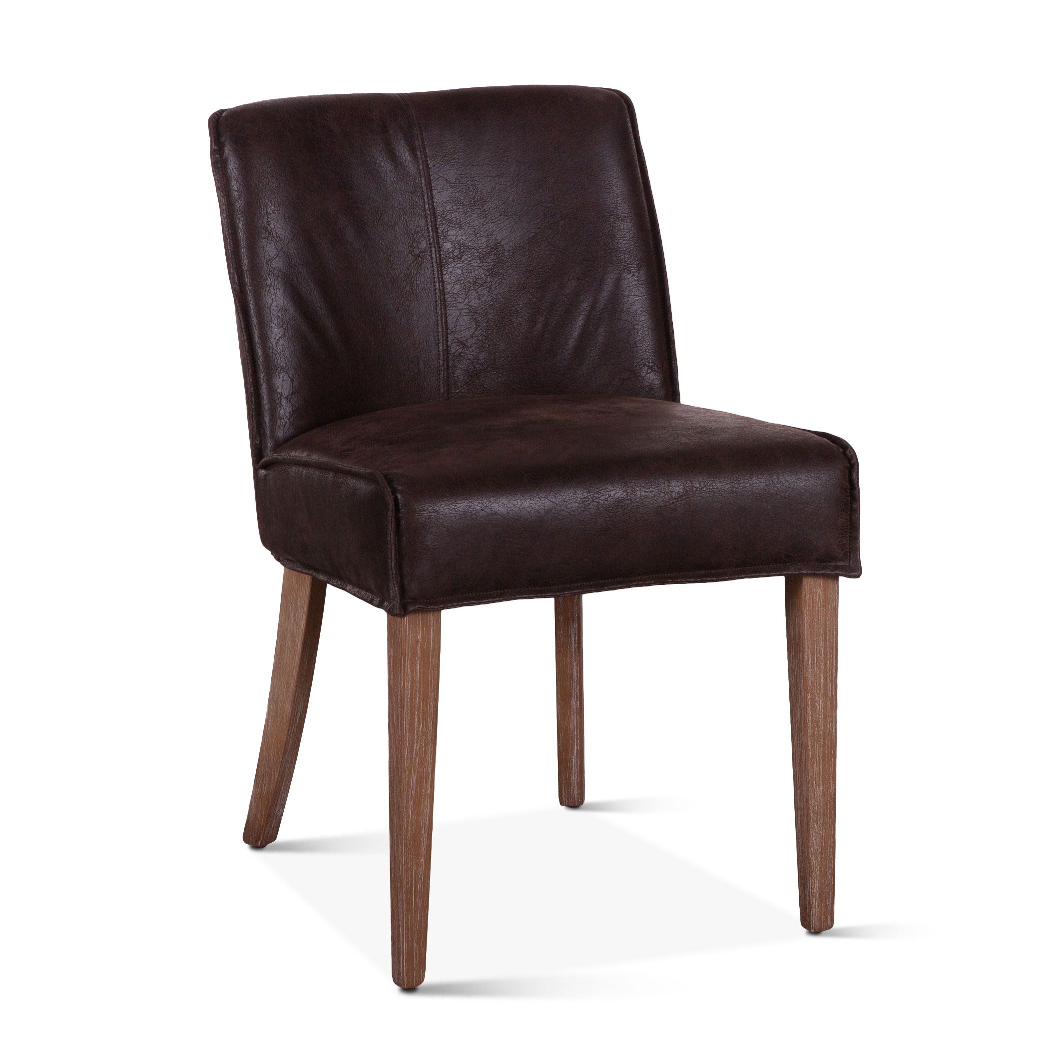 Picture of BUDDY SIDE CHAIR BROWN LEATHER
