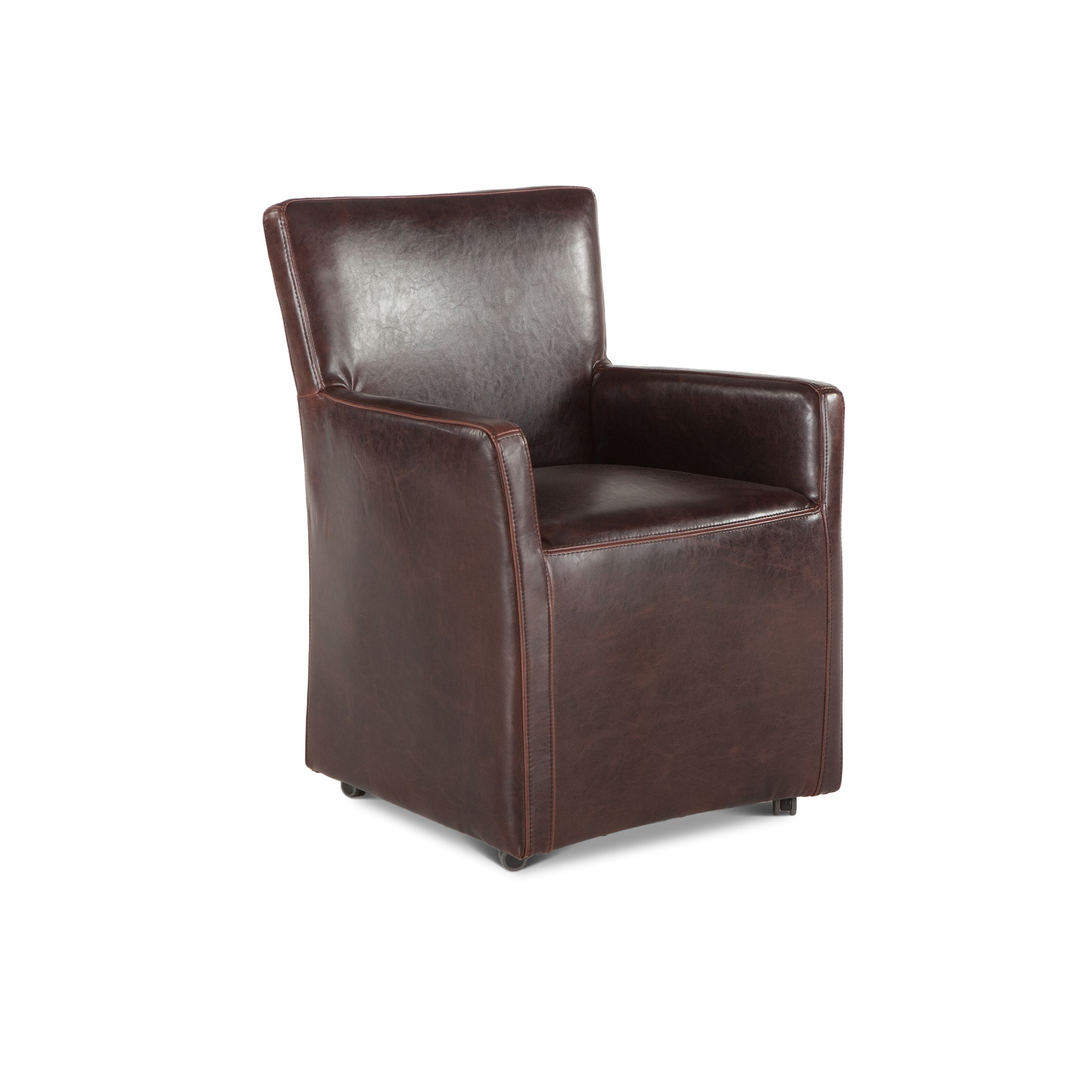 Picture of PEABODY WHEELED ARMCHAIR BROWN