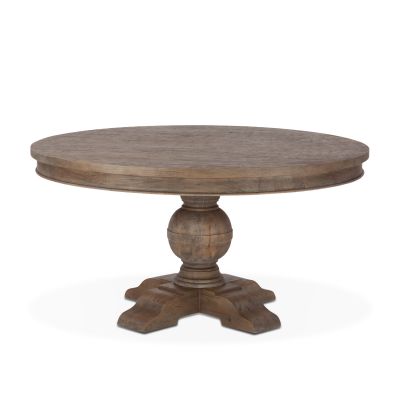 Colonial Plantation 54" Round Dining Table Weathered Teak