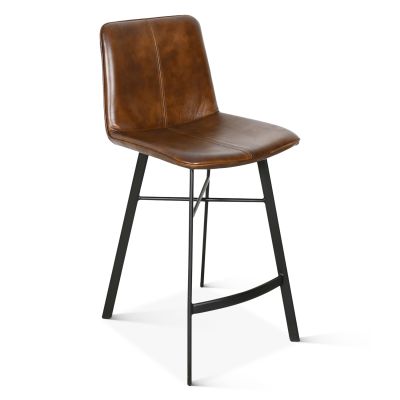 Essex 18" Murphy Counter Chair in Handwashed Chestnut Leather