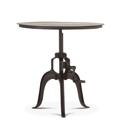 Industrial Loft 30" Adjustable Side Table Matte Black