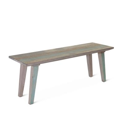 Ibiza 48" Reclaimed Wood Bench Vintage Teal