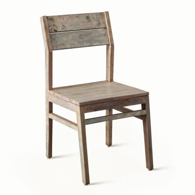 Ibiza 17" Reclaimed Wood Dining Chair Vintage Teal