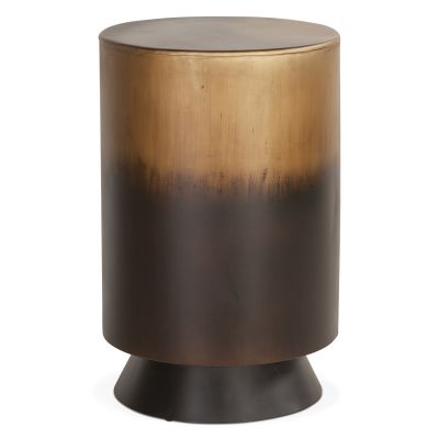 Moab 15" Side Table in Oxidized Brass