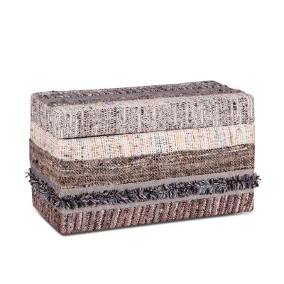 Marrakech 32" Upholstered Multi-Color Storage Ottoman
