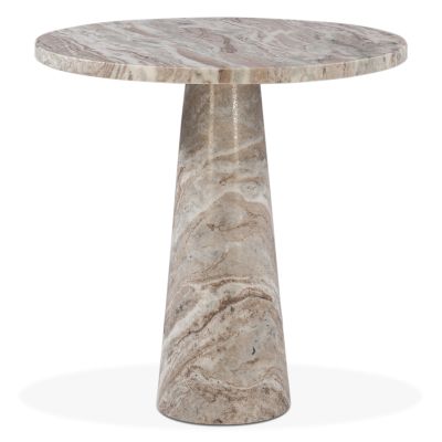 Nile 30" Round Dining Table in Brown Toronto Marble