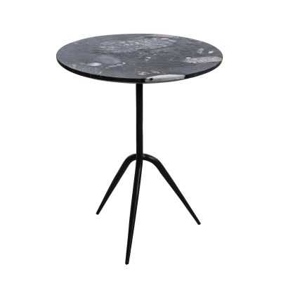 Sperre 18" Accent Table in Norigo Marble Marble
