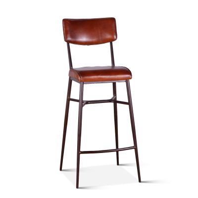 Wellington 19" Leather High Back Bar Chair