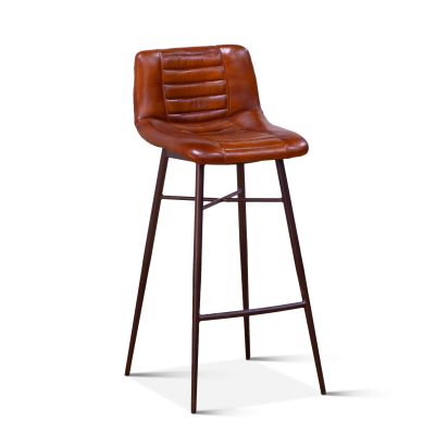 Wellington 17" Low Back Leather Bar Chair