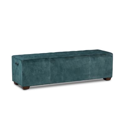 D'Orsay 59" Upholstered Green Velvet Bench