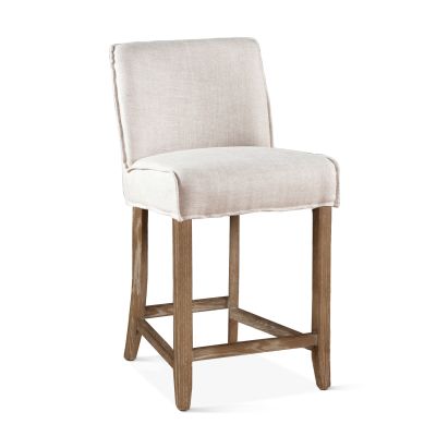 Buddy 20" Off White Counter Chair Natural Legs