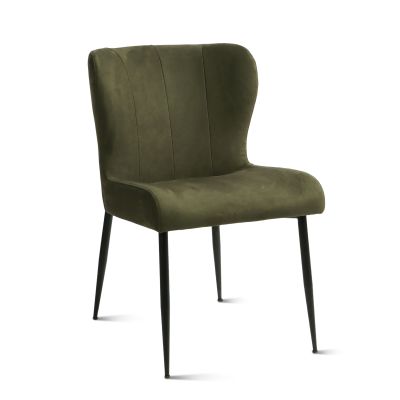 Jennifer 25" Green Suede Dining  Chair