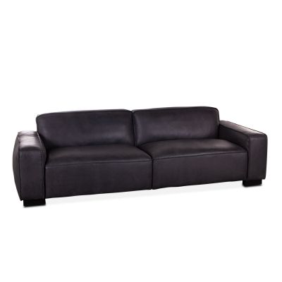 Jackson Leather Sofa in Vintage Black