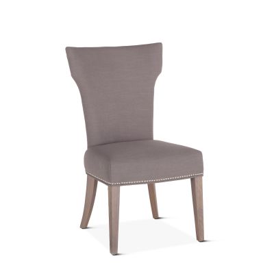 Rebecca 22" Upholstered Warm Gray Linen Dining Chair Napolean Legs
