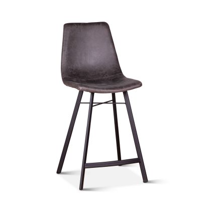 Sam 18" Counter Chair in Charcoal Microfiber