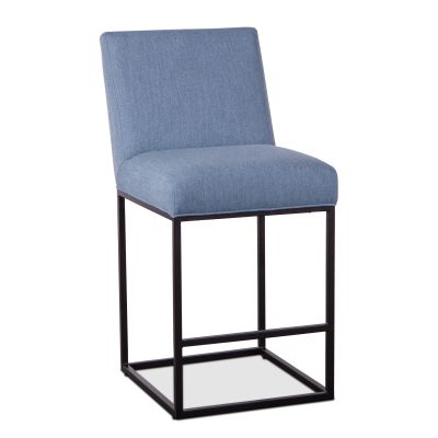 Renegade Denim Blue Linen Counter Chair