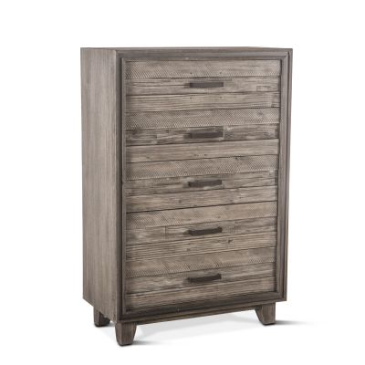 Driftwood 36" Wide Tall Chest Weathered Graywash - Final Sale
