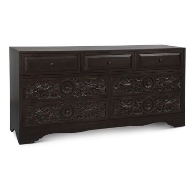 Taj 71" Dresser with Plinth Base in Vintage Brown