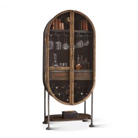 Bowery Tall Oval Bar Cabinet