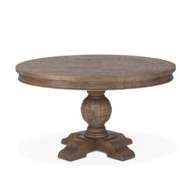 Colonial Plantation 48" Round Dining Table Weathered Teak