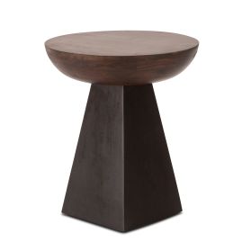 Jaipur 18" Round Accent Table Two-Tone