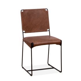 New York 18" Tobacco Leather Dining Chair