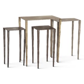 Reno Side Tables with Acid Etched Detail - Set 4