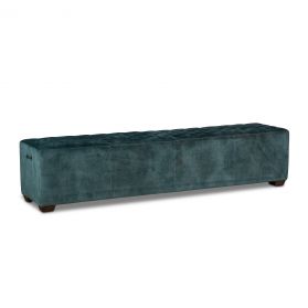D'Orsay 79" Upholstered Green Velvet Bench
