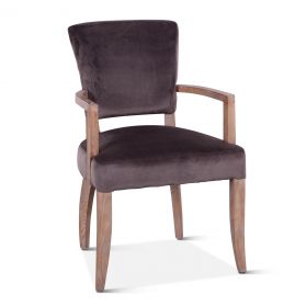 Mindy Arm Chair Asphalt Velvet