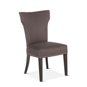 Rebecca 22" Upholstered Charcoal Gray Dining Chair Vintage Java Legs