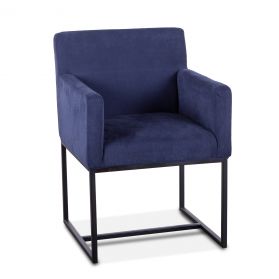 Renegade Rum Navy Linen and Iron Arm Chair