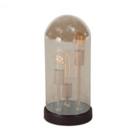 Luminaire Edison 3-Light Round Glass Dome Table Lamp