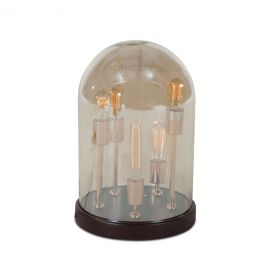 Luminaire Edison 5-Light Round Glass Dome Table Lamp