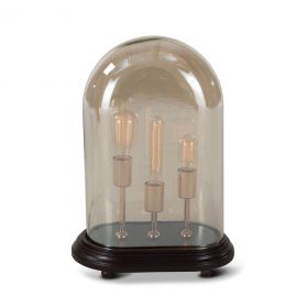 Luminaire Edison 3-Light Oval Glass Dome Table Lamp