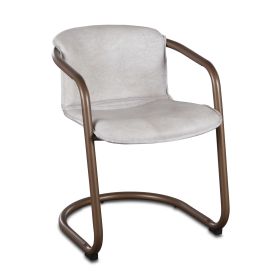 Portofino 22" Vintage White Leather Dining Chair