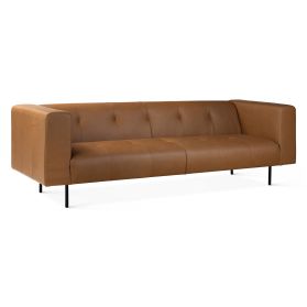 Oscar 94" Tufted Sofa in Copper Leather