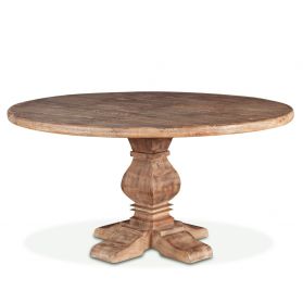 San Rafael 60" Round Dining Table Antique Oak