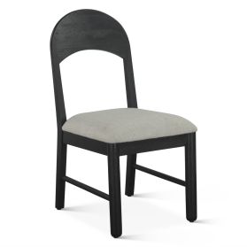 Bilboa 18" Upholstered Dining Chair in Distressed Black