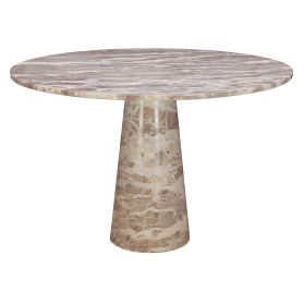 Nile 48" Round Dining Table in Capri Beige Marble