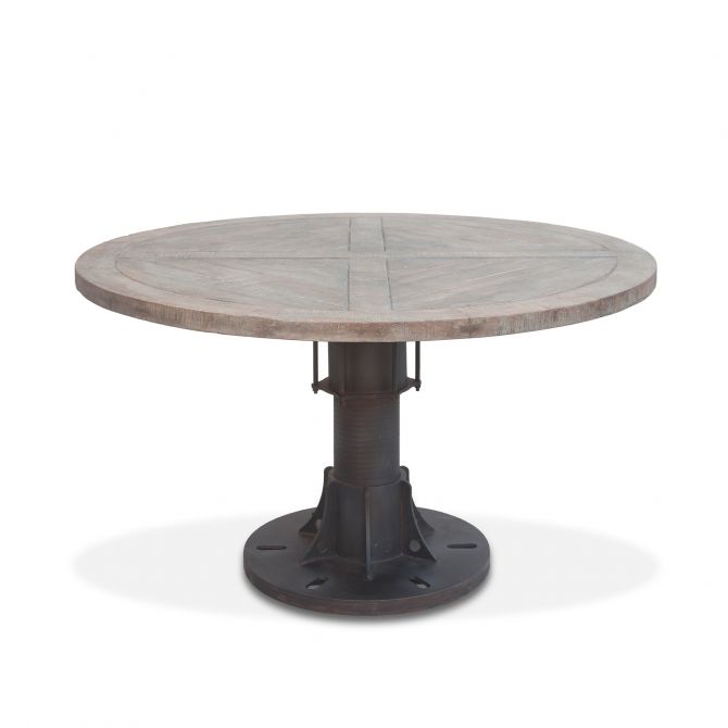Old Mill 54 Reclaimed Wood Round, Weathered Wood Round Dining Table