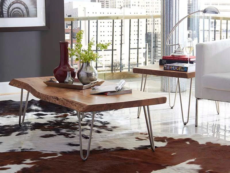 The Grandby Mid Century Modern Coffee Table and Side Table
