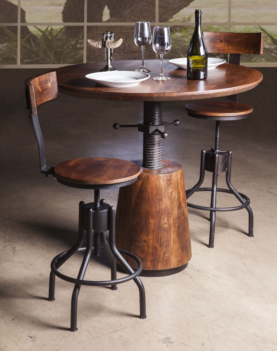 The Amici Industrial Modern Bistro Table